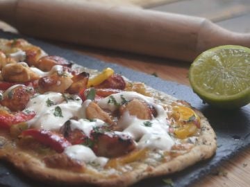 Flatbread de pollo Flatbread de pollo