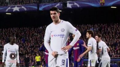 El gesto de Morata a la grada del Camp Nou: se tocó sus partes ante los cánticos de 