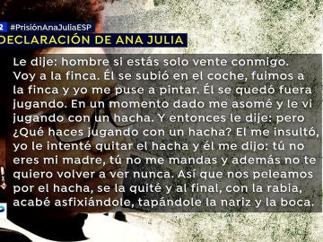 Declaración de Ana Julia Quezada