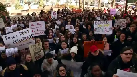 Los estudiantes de EEUU se manifiestan reclamando un mayor control en la venta de armas Los estudiantes de EEUU se manifiestan reclamando un mayor control en la venta de armas