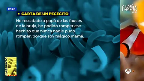 "Carta de un pececito: He rescatado a papá de las fauces de la bruja, he podido romper ese hechizo" "Carta de un pececito: He rescatado a papá de las fauces de la bruja, he podido romper ese hechizo"