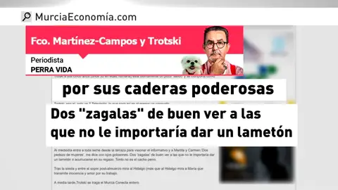 Polémica por el artículo machista de un directivo de una televisión en Murcia hacia las presentadoras Polémica por el artículo machista de un directivo de una televisión en Murcia hacia las presentadoras