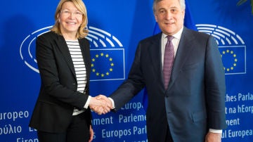 Luisa Ortega con Tajani
