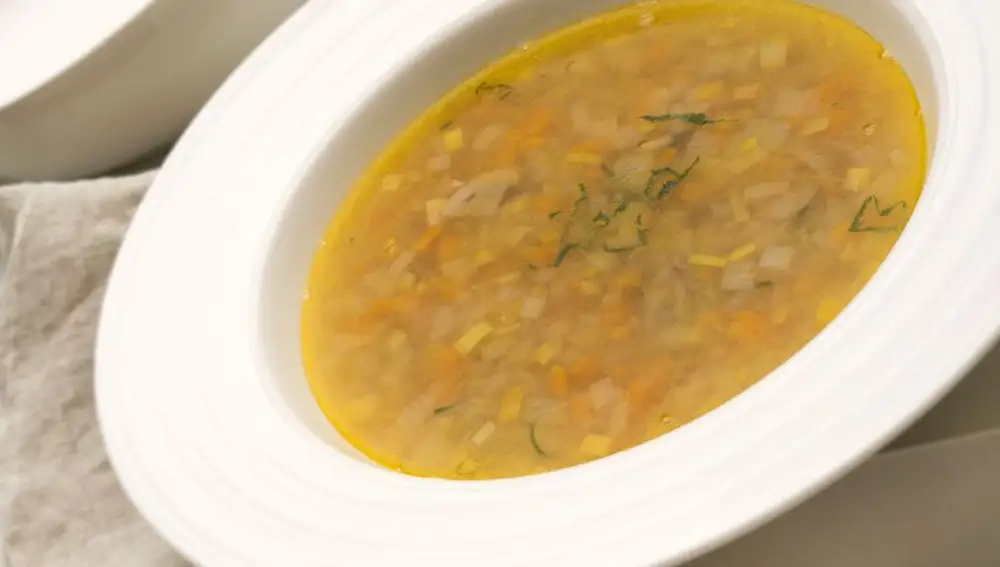 sopa de verduras y trigo sarraceno