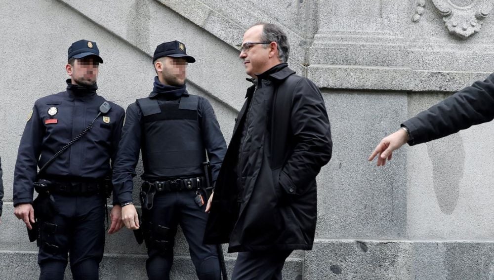 Jordi Turull antes de entrar en el Supremo