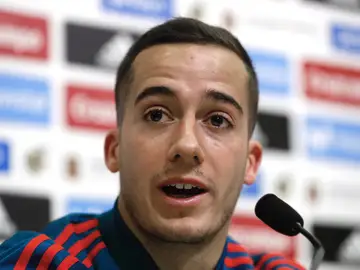 Lucas Vázquez, en rueda de prensa Lucas Vázquez, en rueda de prensa