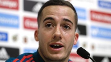 Lucas Vázquez, en rueda de prensa