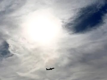 Imagen de archivo de un avión Imagen de archivo de un avión