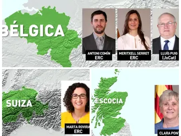 Imagen de los políticos independentistas huidos Imagen de los políticos independentistas huidos