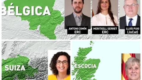 Imagen de los políticos independentistas huidos Imagen de los políticos independentistas huidos