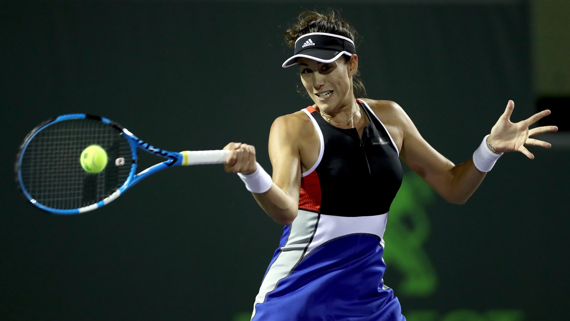 Garbiñe Muguruza, durante su partido Garbiñe Muguruza, durante su partido