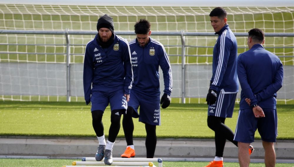 Messi entrena en Valdebebas