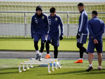Messi entrena en Valdebebas Messi entrena en Valdebebas