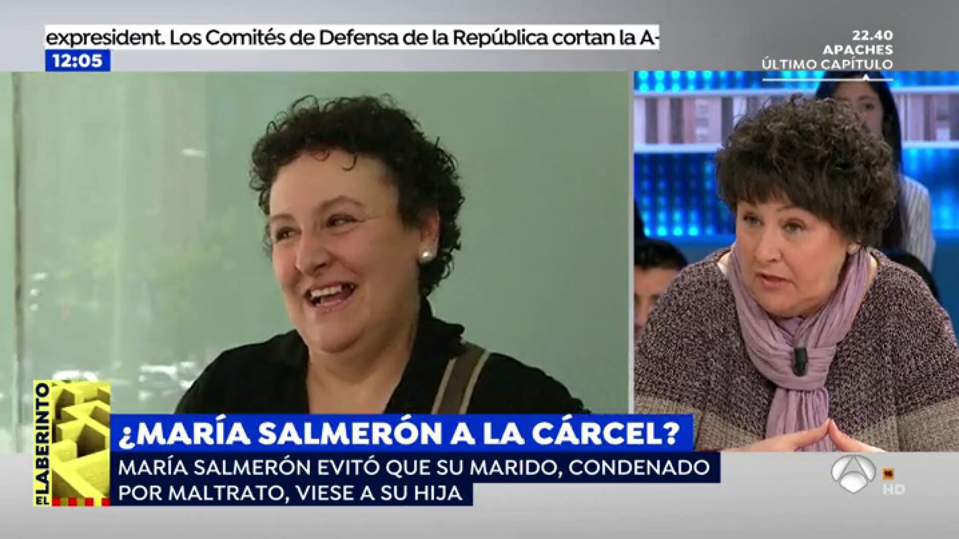 Mar&iacute;a Salmer&oacute;n: "Con los maltratadores es imposible negociar"