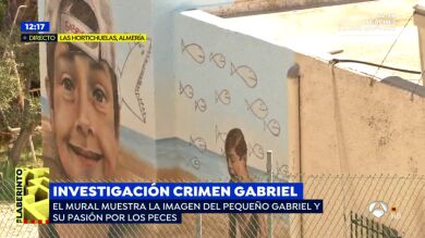 El emotivo mural que homenajea al pequeño Gabriel en una pared de la casa de la abuela en Las Hortichuelas