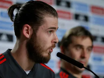 David de Gea, en rueda de prensa David de Gea, en rueda de prensa
