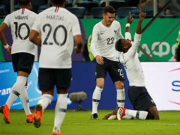 Paul Pogba celebra su gol ante Rusia Paul Pogba celebra su gol ante Rusia