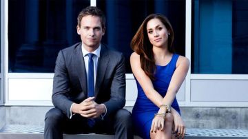 Meghan Markle y Patrick J. Adams en 'Suits'