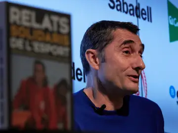 Ernesto Valverde, en un acto publicitario Ernesto Valverde, en un acto publicitario