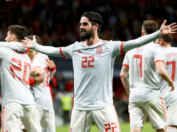 Isco Alarcón celebra un gol ante Argentina Isco Alarcón celebra un gol ante Argentina