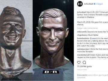 El nuevo busto de Cristiano Ronaldo