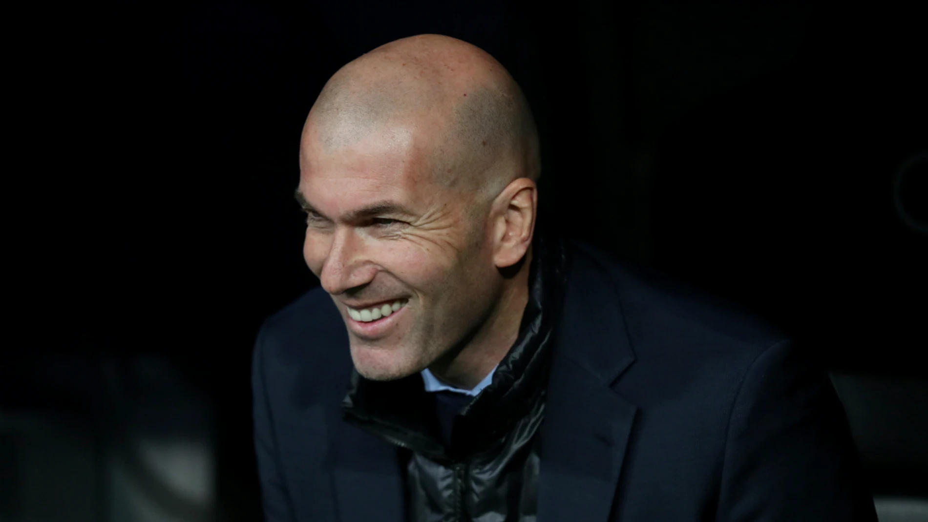 Zidane, sonriente