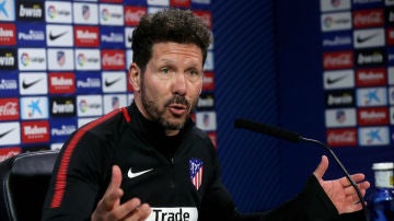 Simeone, en sala de prensa