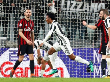 La Juventus celebra un gol ante el Milan