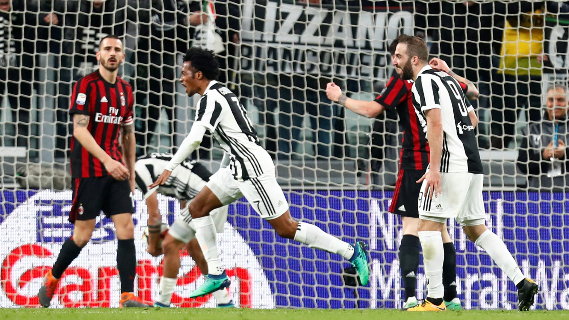 La Juventus celebra un gol ante el Milan La Juventus celebra un gol ante el Milan