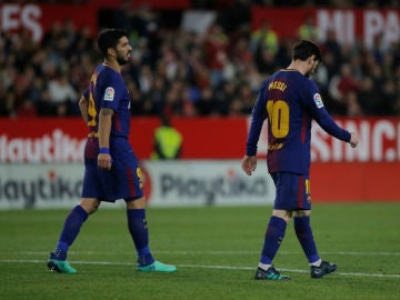 Luis Suárez y Lionel Messi Luis Suárez y Lionel Messi