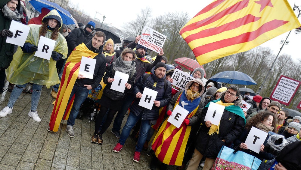 Manifestación por Puigdemont en Berlín