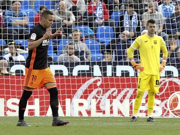 Rodrigo celebra un gol ante el Leganés Rodrigo celebra un gol ante el Leganés