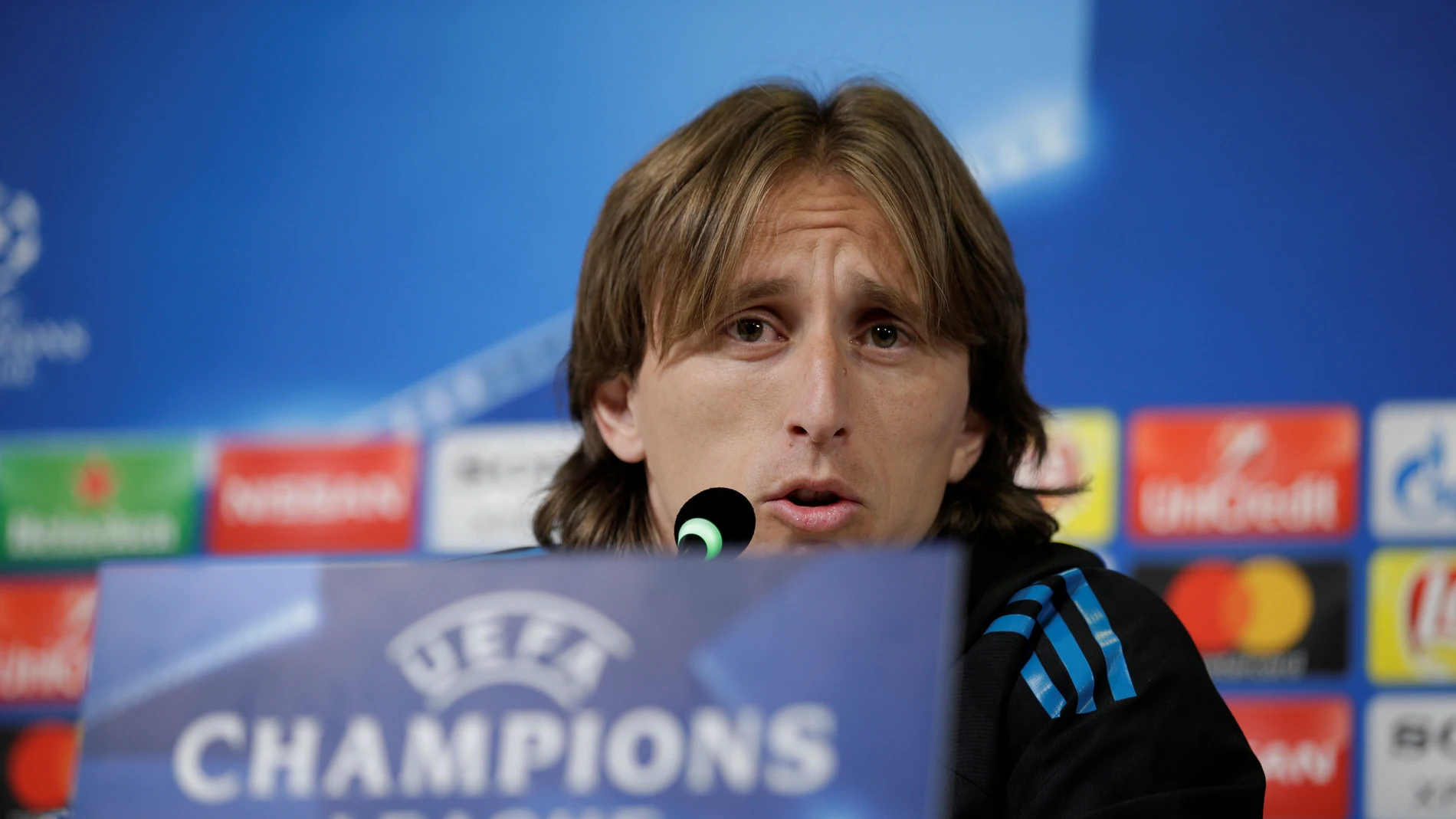 Luka Modric, en rueda de prensa en Turín