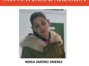 Nerea Jiménez, la menor desaparecida Nerea Jiménez, la menor desaparecida
