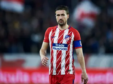 Gabi, durante un partido con el Atlético de Madrid Gabi, durante un partido con el Atlético de Madrid