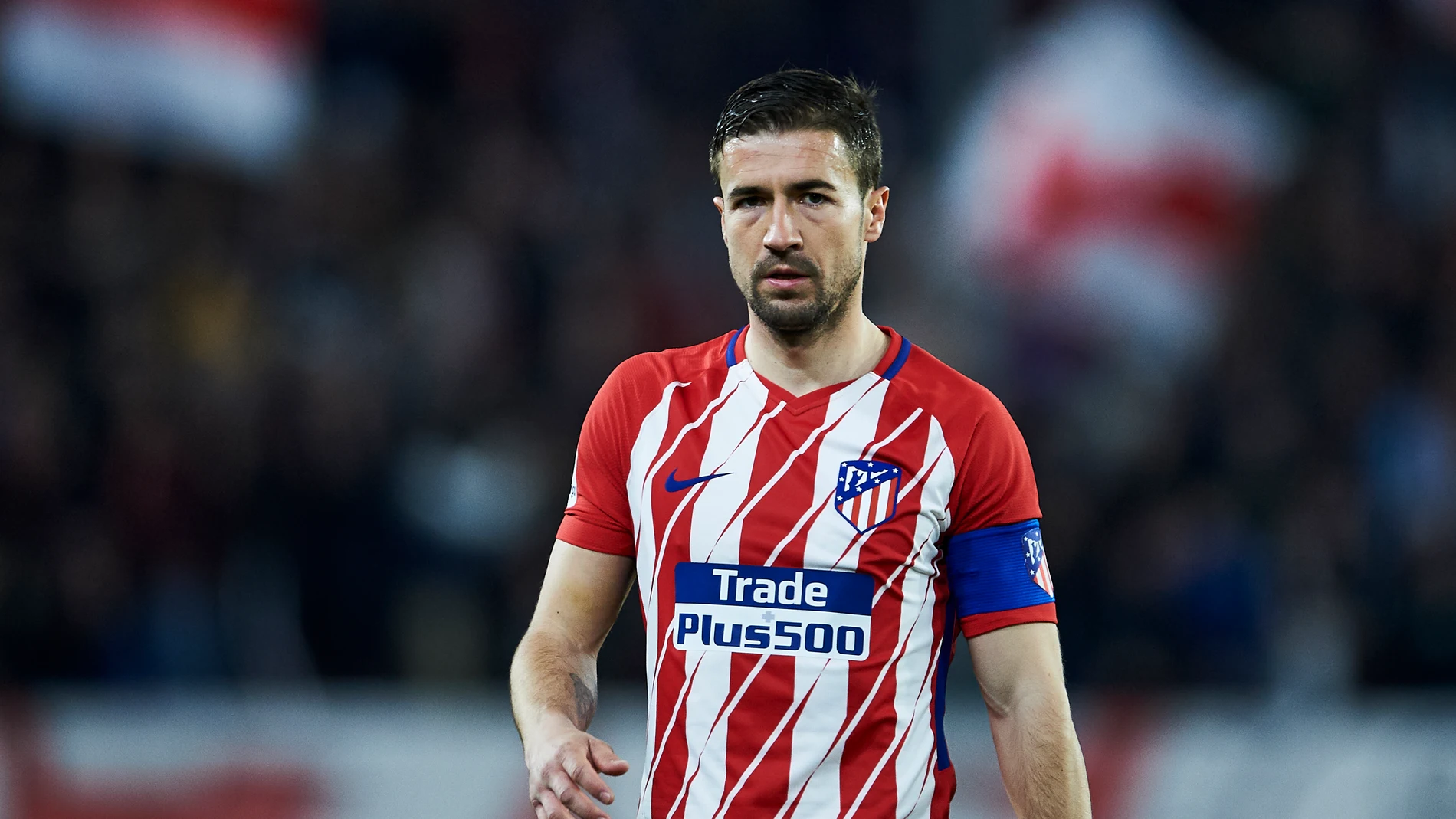 Gabi, durante un partido con el Atlético de Madrid Gabi, durante un partido con el Atlético de Madrid