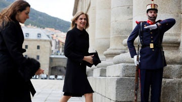 La Infanta Cristina a su llegada a El Escorial