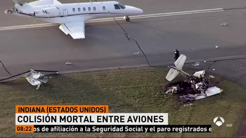 Colisión entre dos avionetas Colisión entre dos avionetas