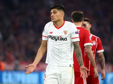 Correa se lamenta tras una ocasión en el Allianz Arena Correa se lamenta tras una ocasión en el Allianz Arena
