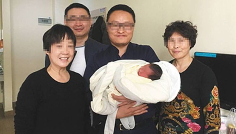 Los cuatro abuelos con Tiantian
