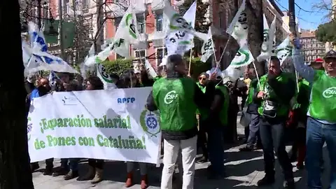 Los funcionarios de prisiones piden la equiparación con Cataluña Los funcionarios de prisiones piden la equiparación con Cataluña