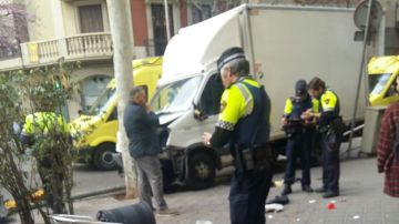Atropello accidental de un camión sin frenos en Barcelona