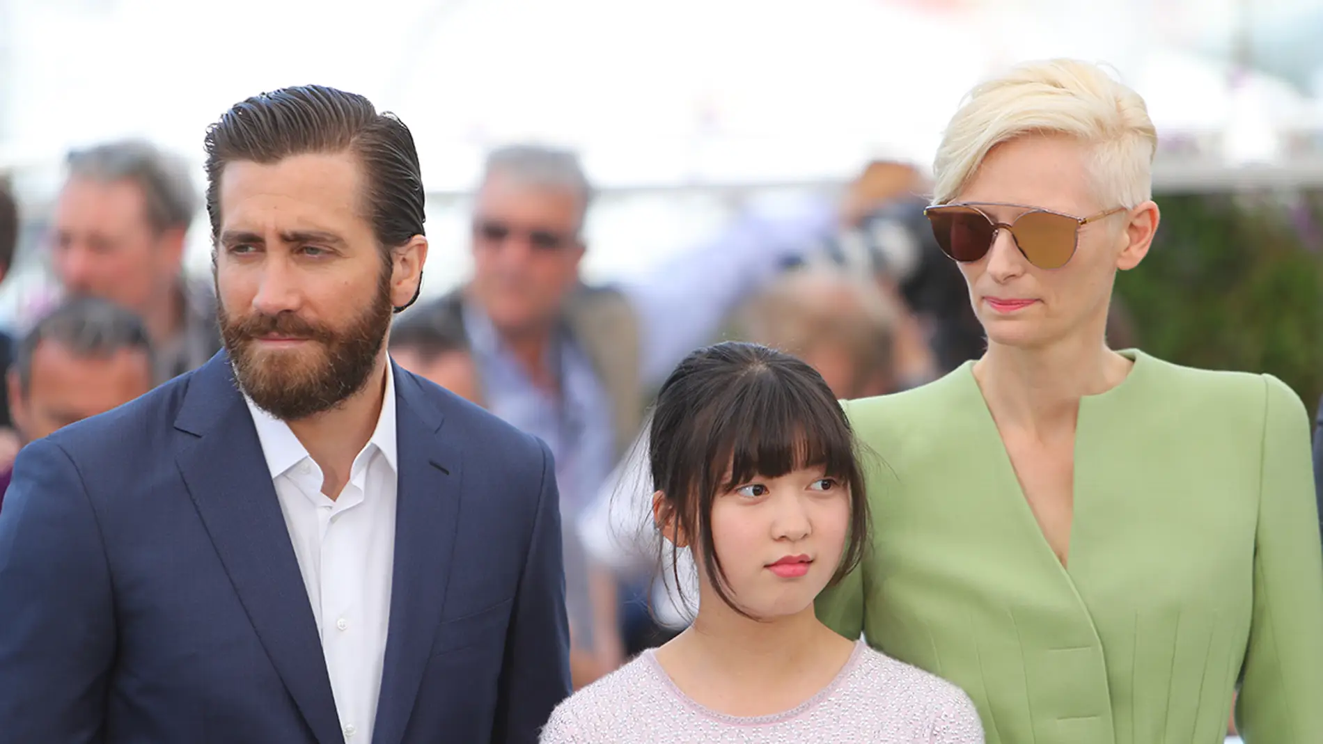 El reparto de 'Okja' en la pasada edición del Festival de Cannes