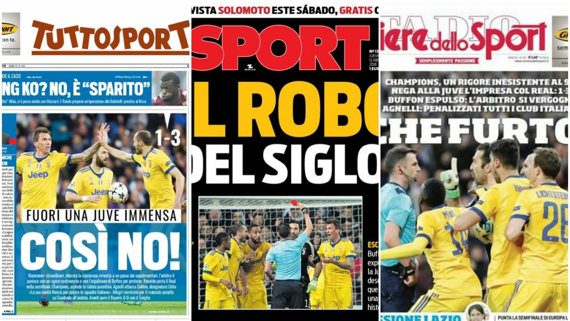 Las portadas tras el pase del Real Madrid ante la Juventus