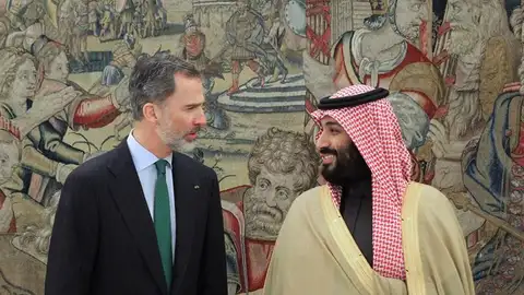 El rey Felipe recibe al príncipe heredero saudí, Mohamed bin Salmán, hoy en el Palacio de la Zarzuela El rey Felipe recibe al príncipe heredero saudí, Mohamed bin Salmán, hoy en el Palacio de la Zarzuela