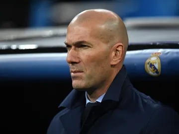 Zidane, durante el partido ante la Juventus Zidane, durante el partido ante la Juventus