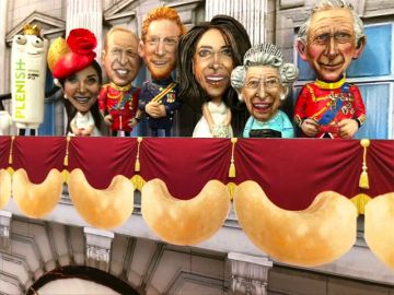 Un artista utiliza nueces para representar a la familia real británica Un artista utiliza nueces para representar a la familia real británica