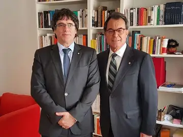 Artur Mas con Carles Puigdemont en Berlín. Artur Mas con Carles Puigdemont en Berlín.