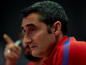 Ernesto Valverde, en rueda de de prensa