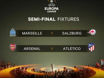 Marsella - Salzburgo y Arsenal - Atlético de Madrid, semifinales de la Europa League Marsella - Salzburgo y Arsenal - Atlético de Madrid, semifinales de la Europa League